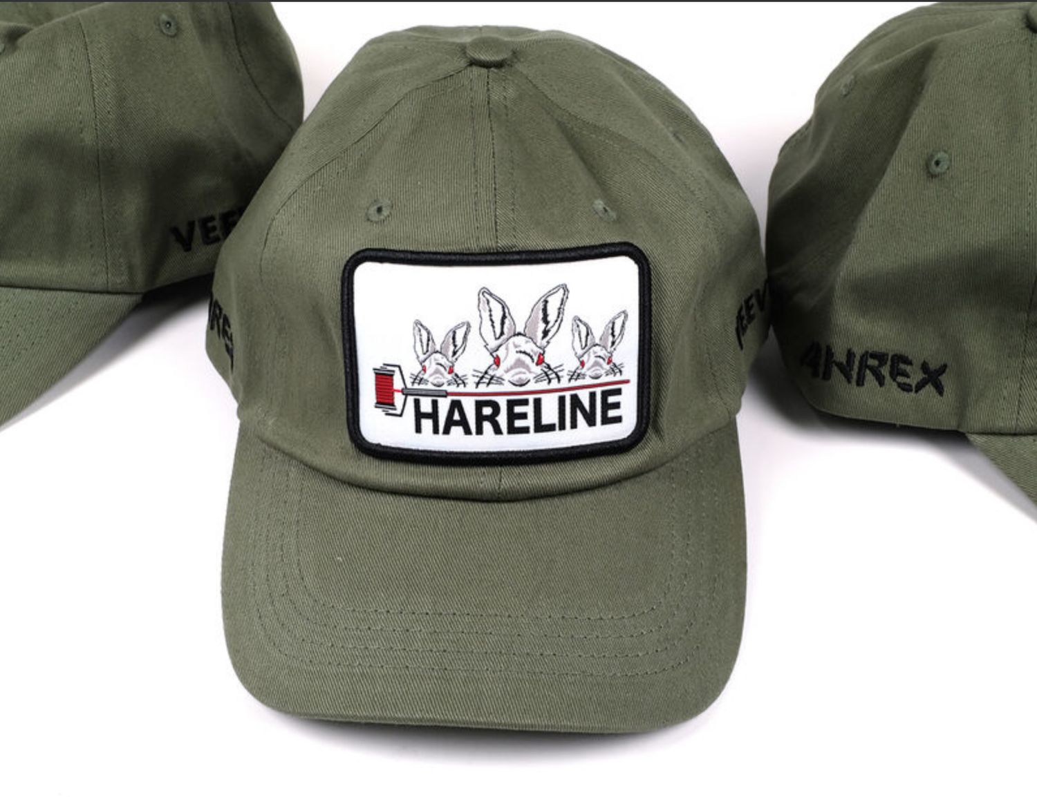 Hareline Cotton Twill Hat With LOGO PATCH Olive