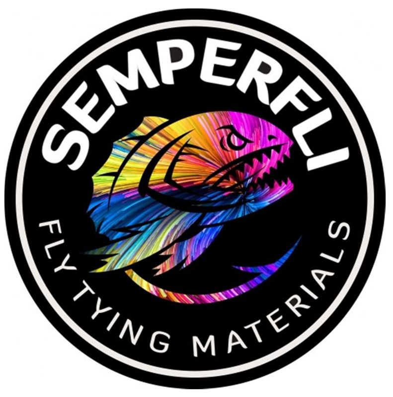 Semperfli Angry Fish Sticker 3.15&quot; Circle