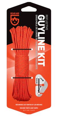 Gear Aid Reflective Orange Guyline Kit 50 Ft.