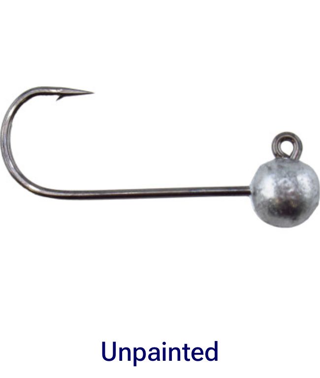 VooDoo Unpainted Round Lead Jighead Hooks