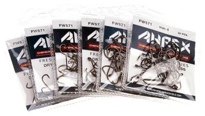 AHREX FW571 Long Dry Fly Barbless Hooks