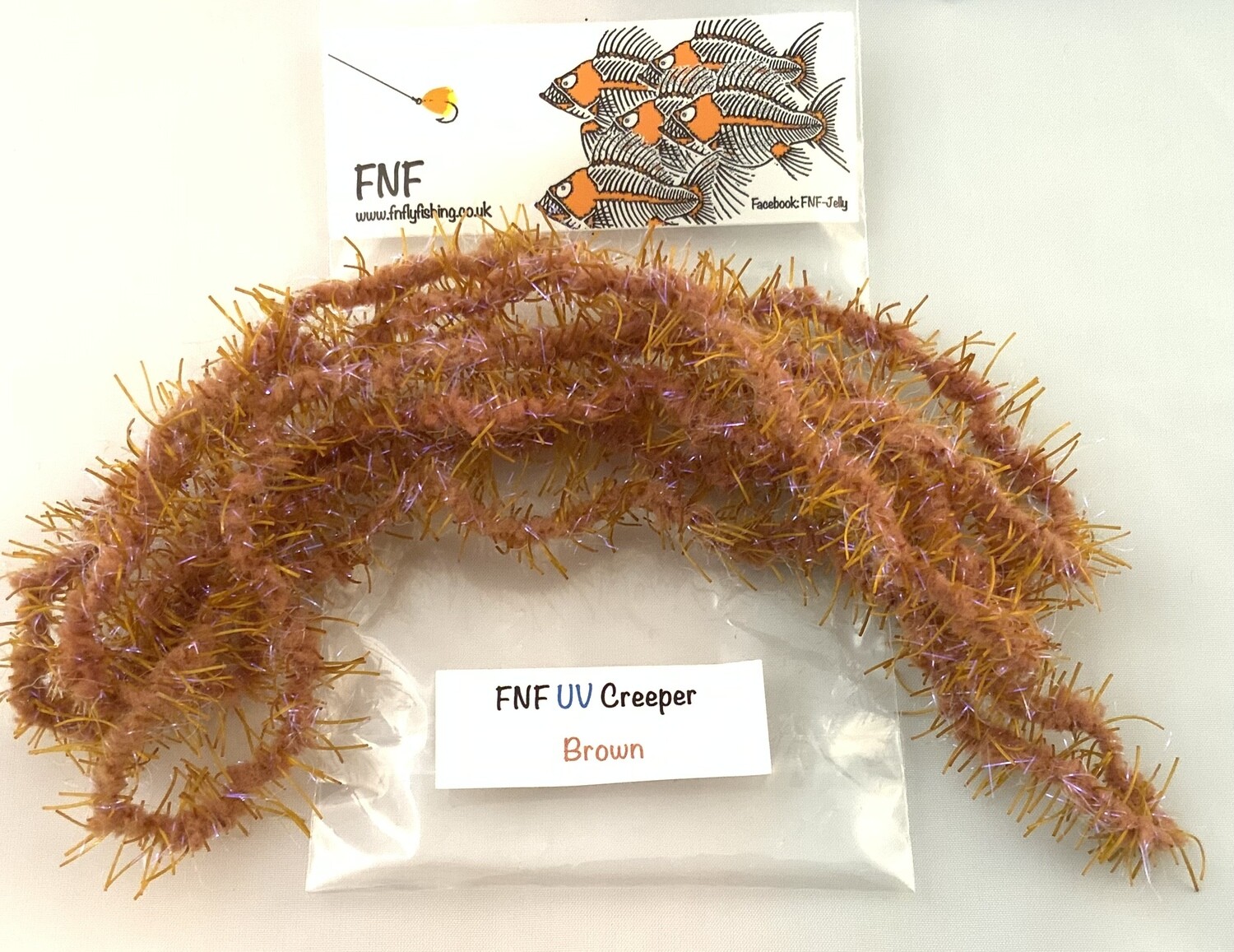FNF Creeper Bug Chenille UV Brown Fly Tying 