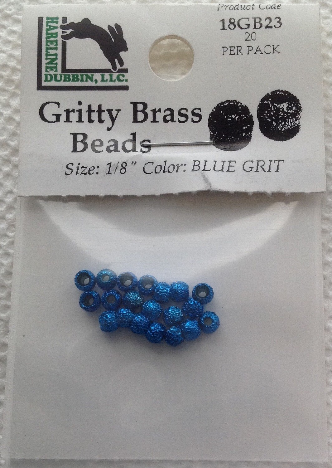 Hareline Gritty Brass Beads 1/8"/3.3 mm Fly Tying
