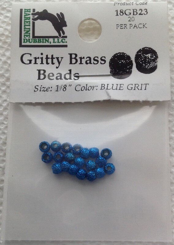 Hareline Gritty Brass Beads 1/8"/3.3 mm Fly Tying