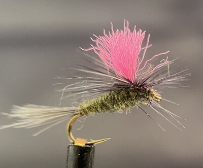 Blue Wing Olive Hi-Vis Parachute Dry Fly 3 Each
