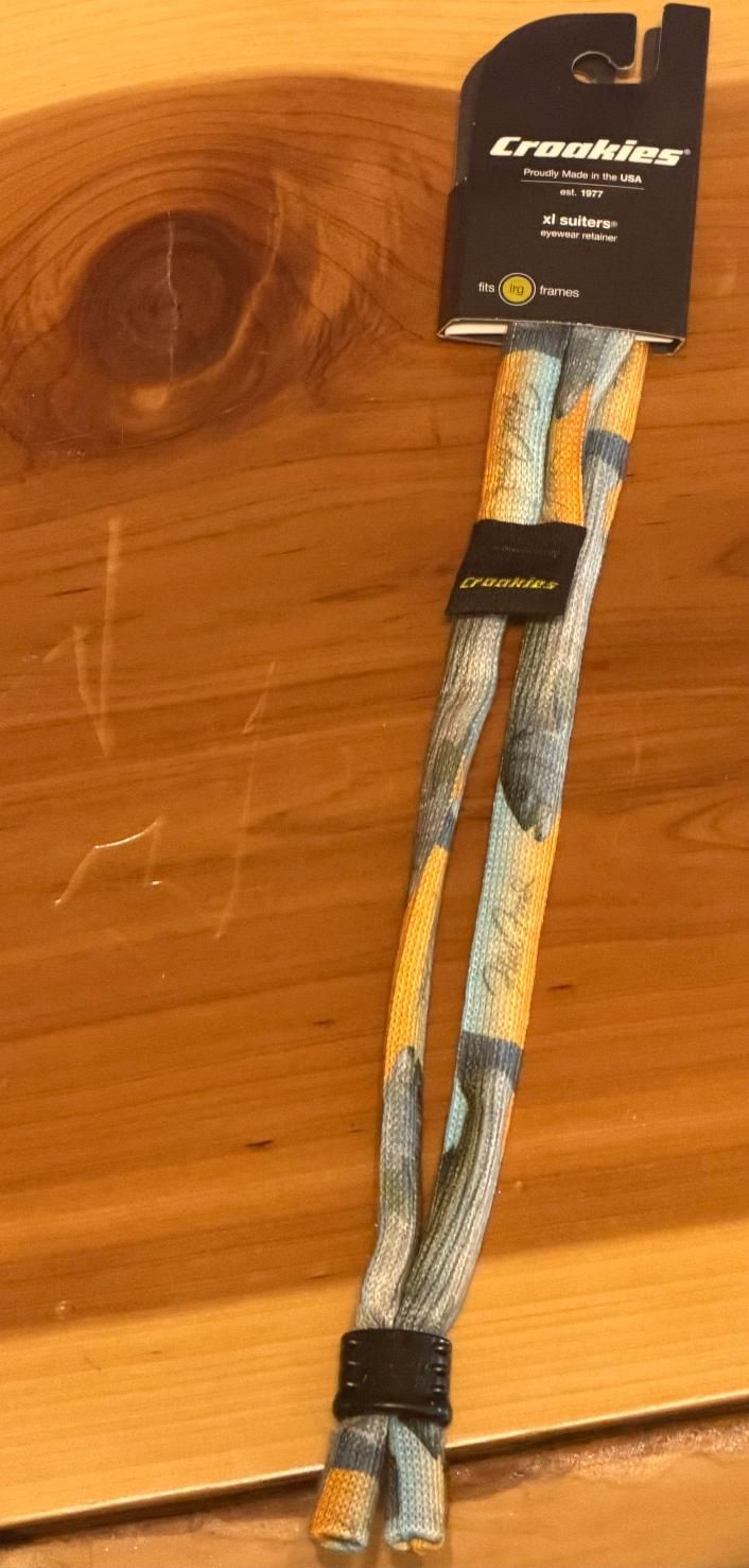 Croakies Suiter Poly L/XL Striped Bass Sunset