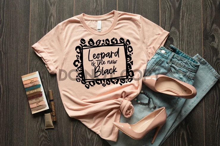 Leopard is the New Black Screen Print Transfer
