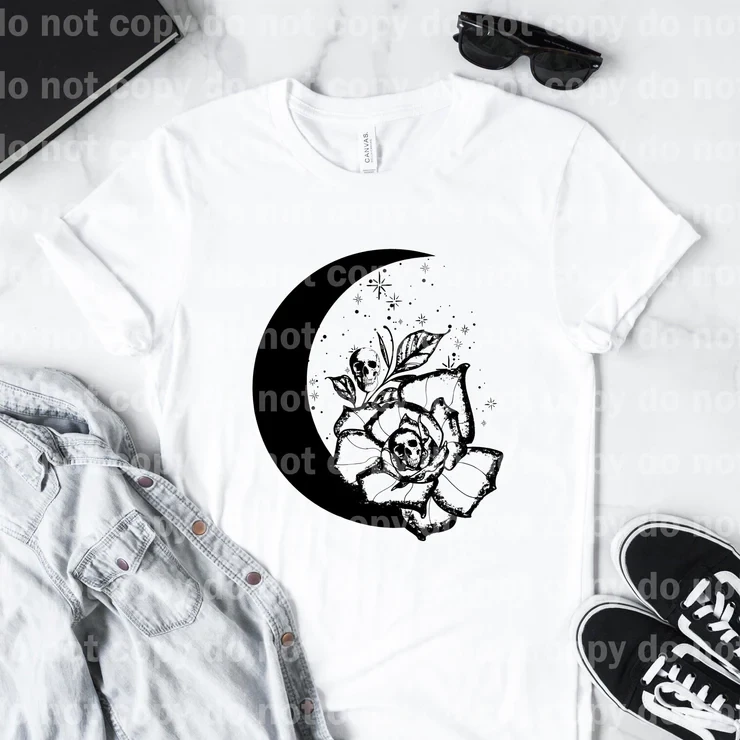 Skellie Moon Flower Screen Print Transfer