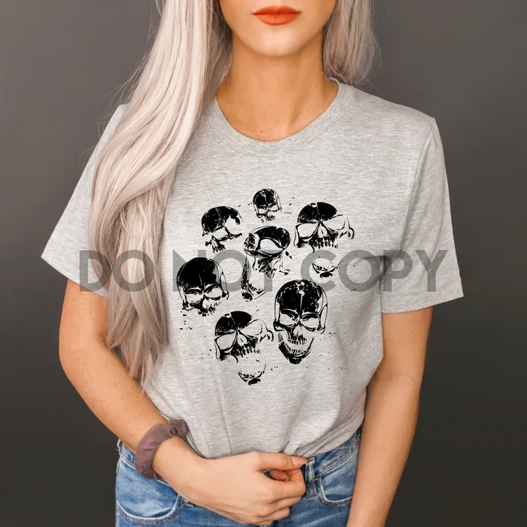 Skull Fill Page Screen Print Transfer