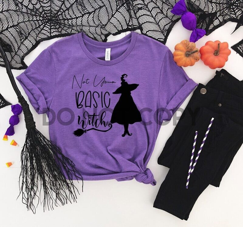 Not Your Basic Witch Screen Print Transfer