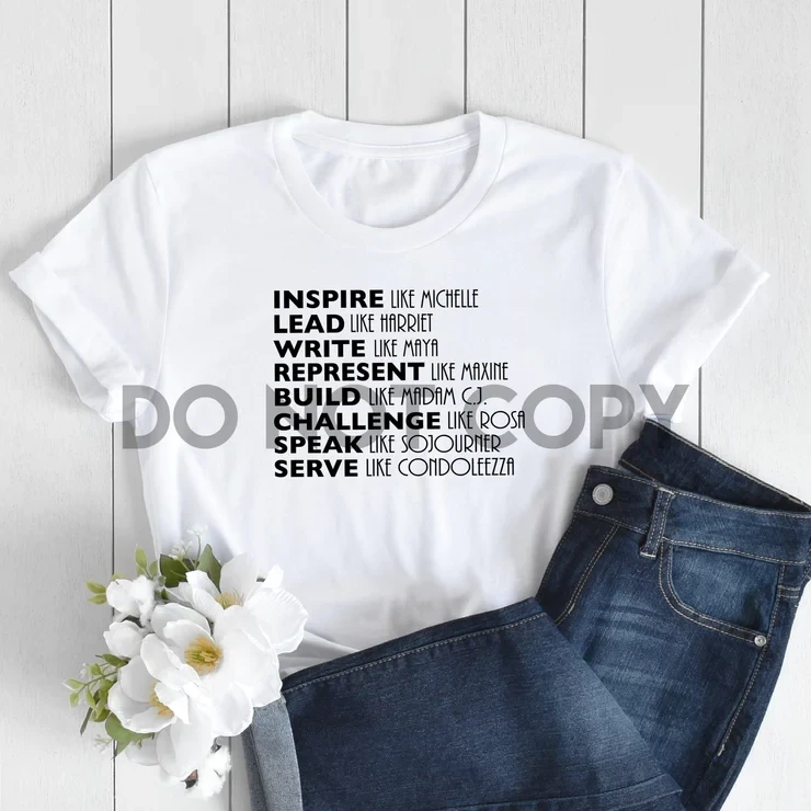 Be Like Black History Women Screen Print Transfer