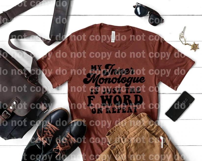 F Word On Repeat Screen Print Transfer