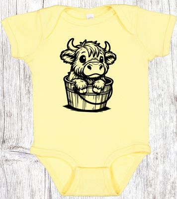 Cow In Bucket Infant Screen Print Transfer