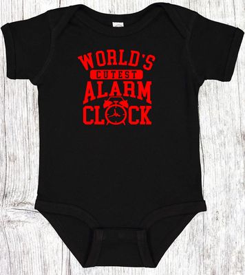 Cutest Alarm Clock Infant Screen Print Transfer