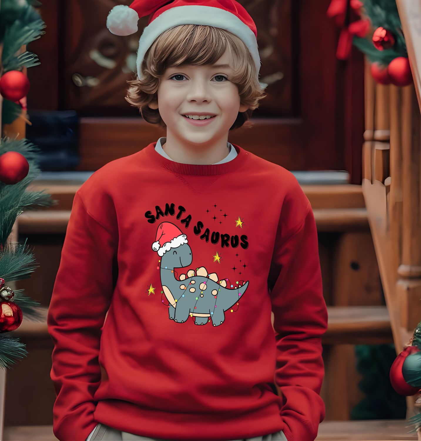 Santasaurus DTF Print