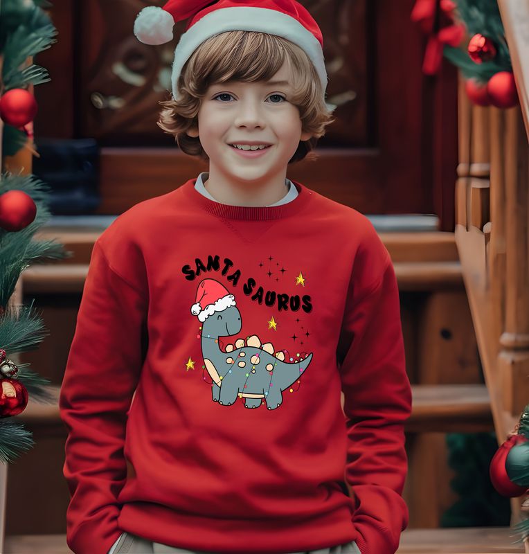 Santasaurus DTF Print