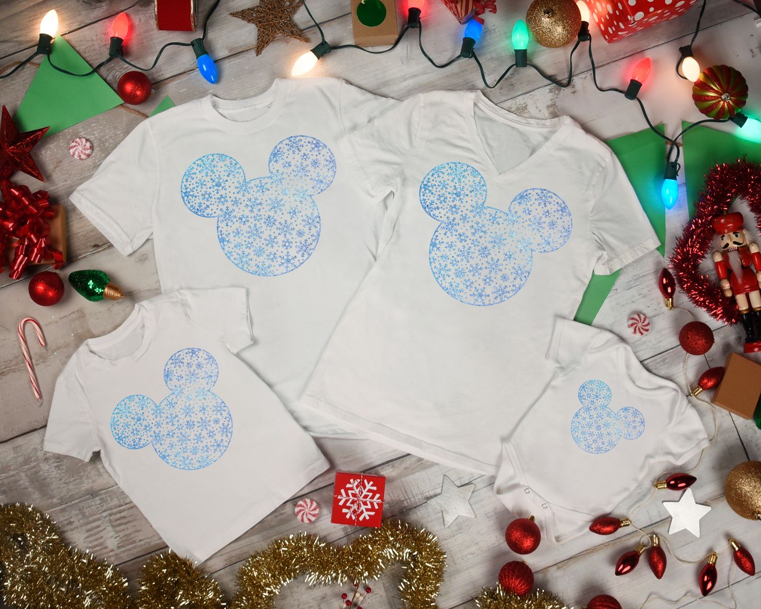Snowflake Mouse DTF Print