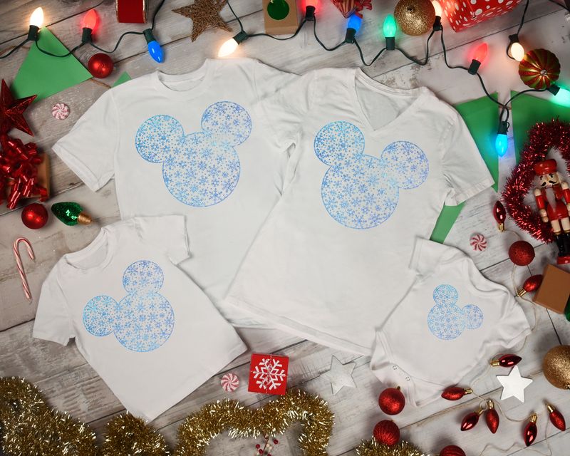 Snowflake Mouse DTF Print