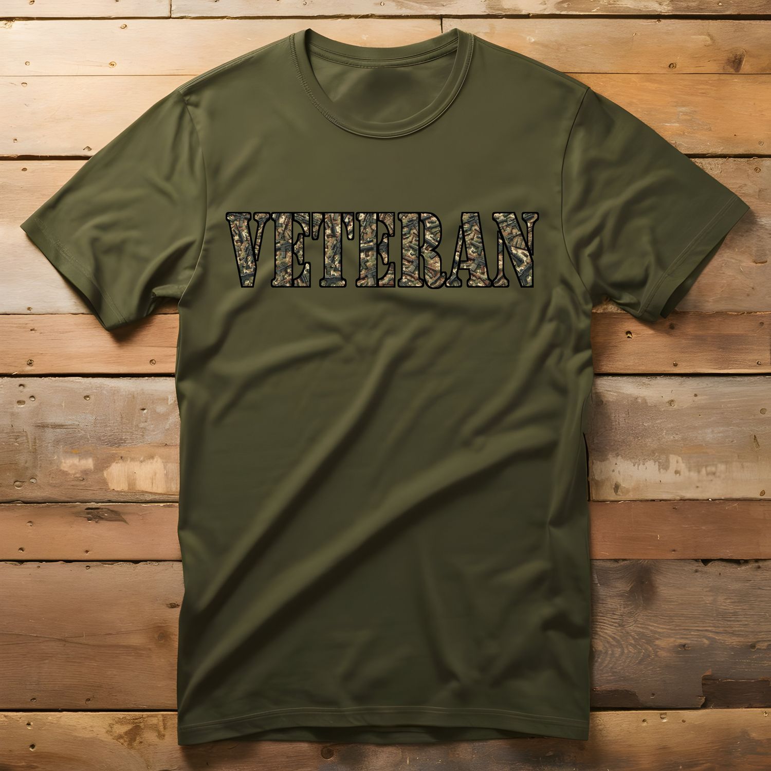 Pew Pew Camo Veteran DTF Print