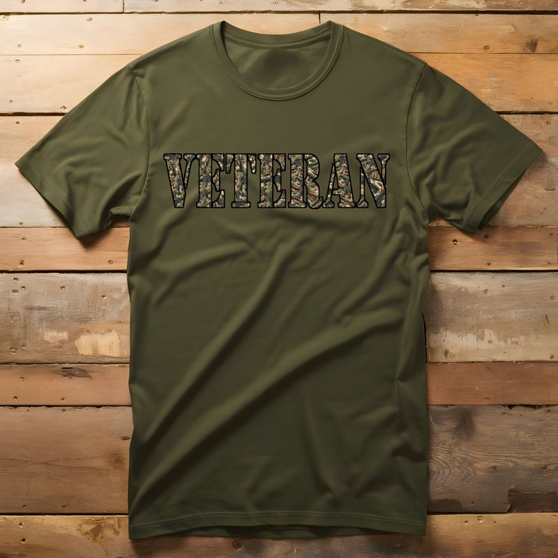 Pew Pew Camo Veteran DTF Print