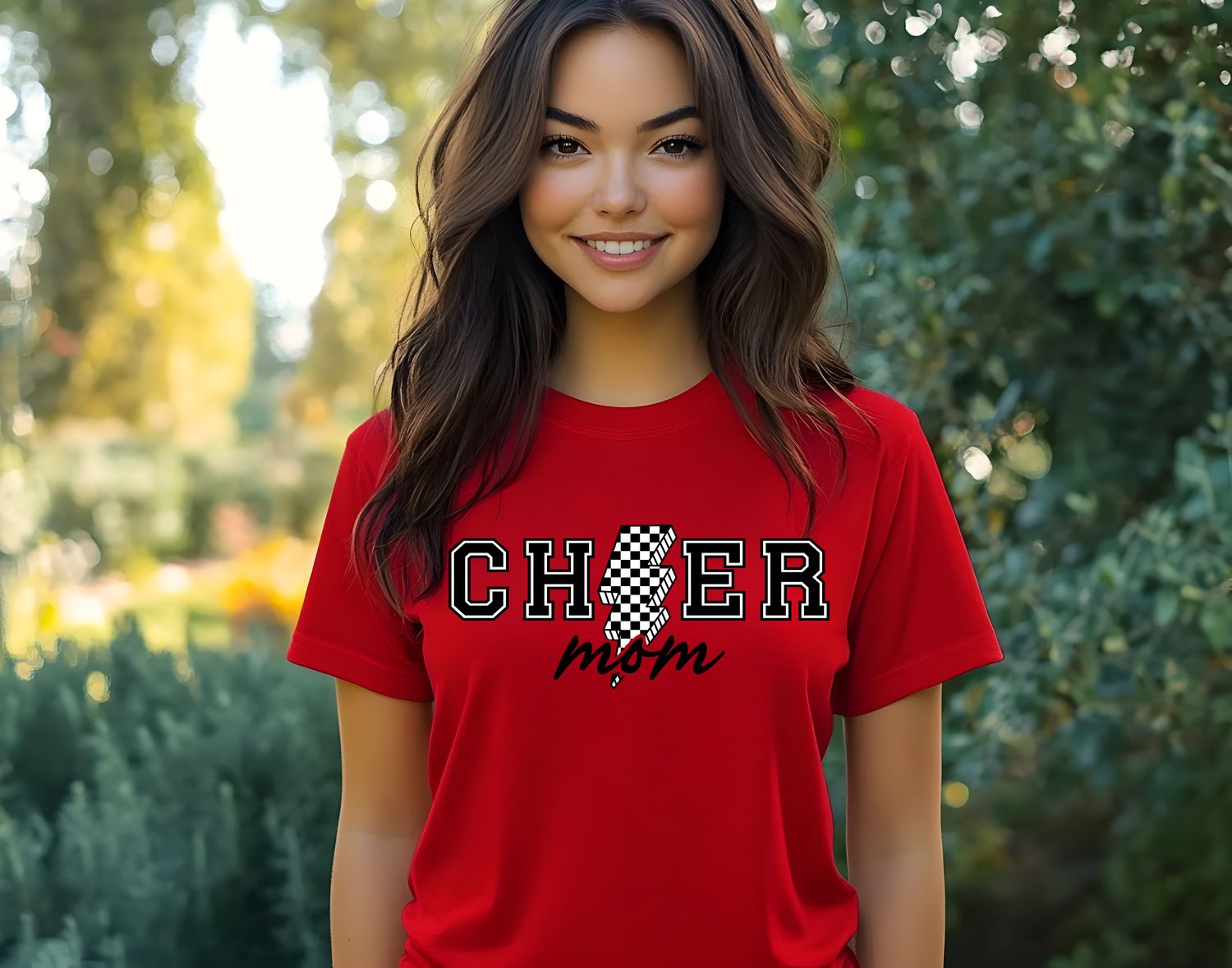 Cheer Mom Checker DTF Print