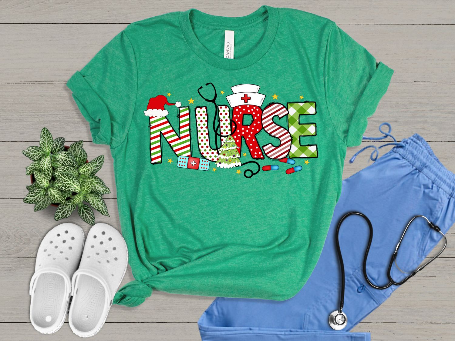 Christmas Nurse DTF Print