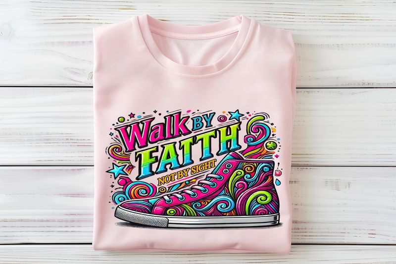 Walk By Faith Shoe DTF Print