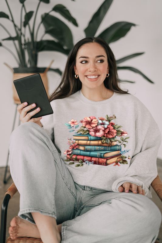 Short Stack Floral Books DTF Print