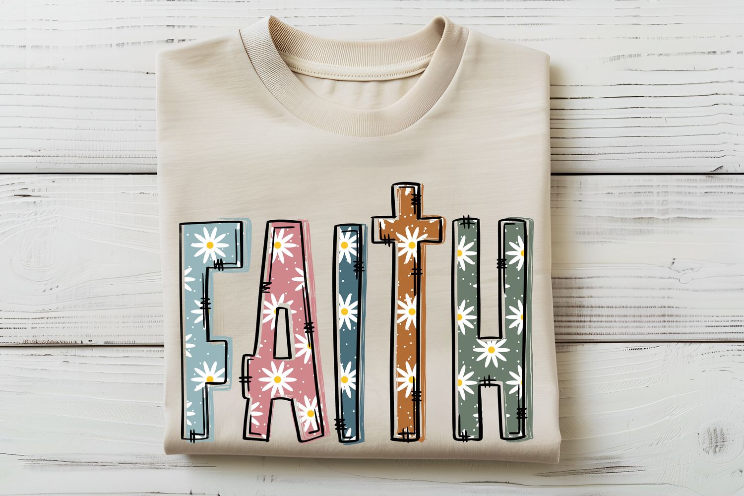 Faith Daisies DTF Print
