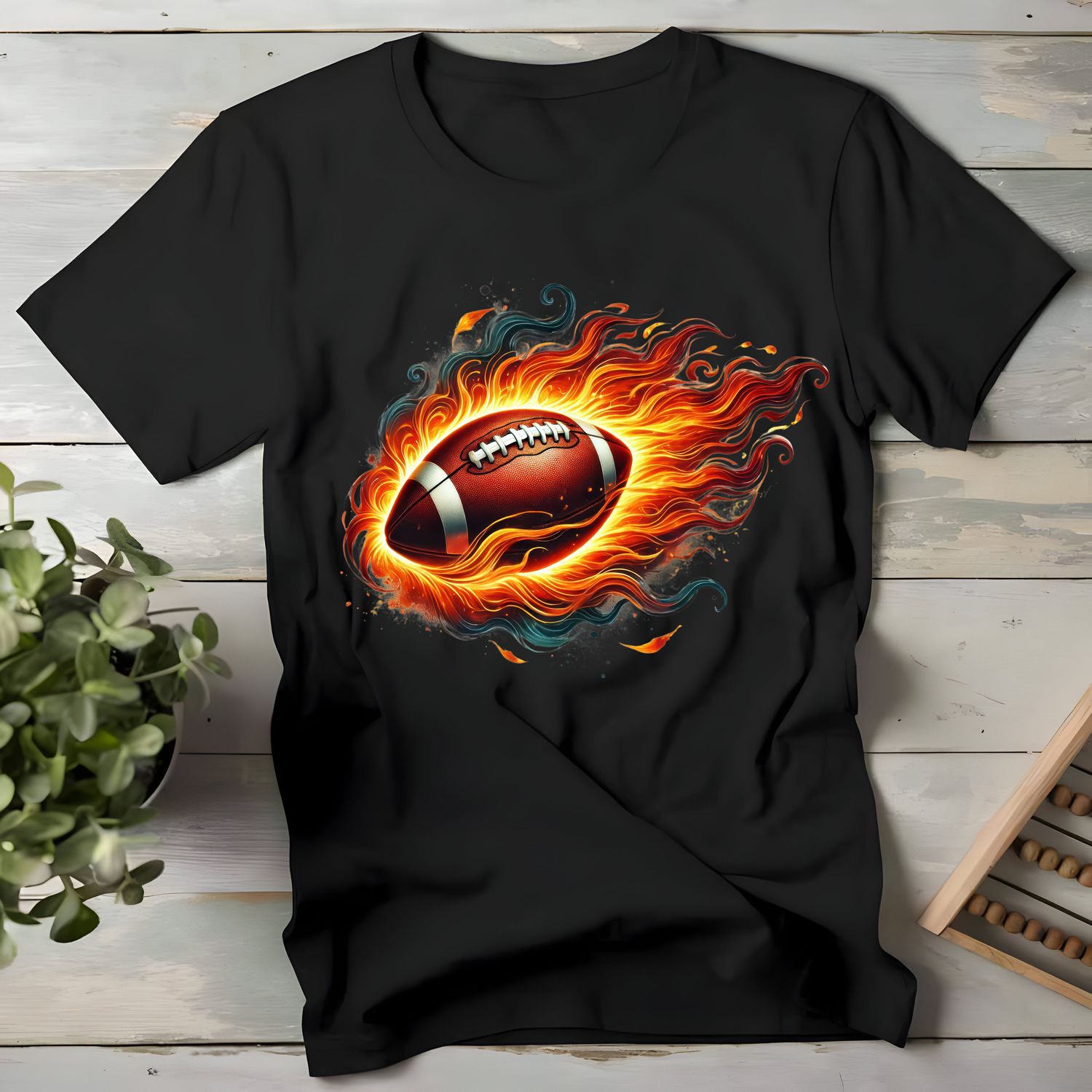 Fire Football DTF Print