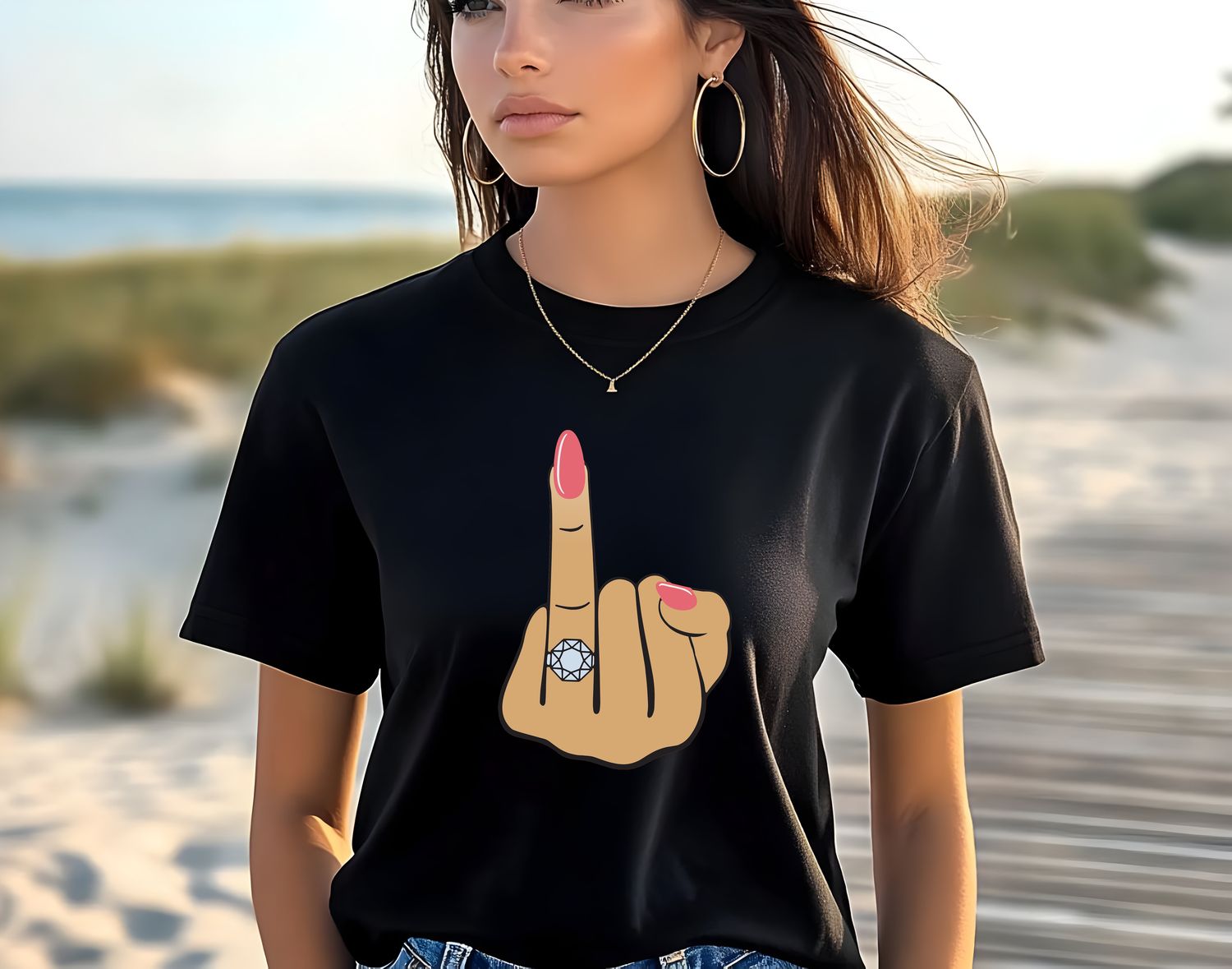 Engaged Finger DTF Print