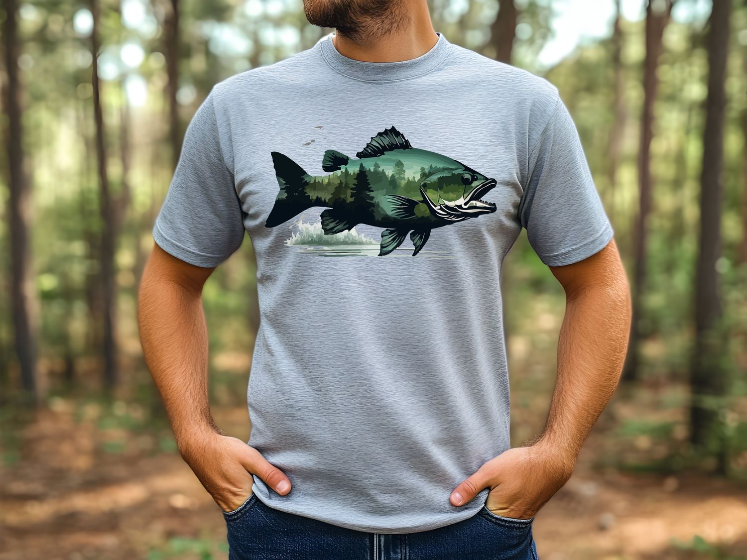 Fish Forest DTF Print