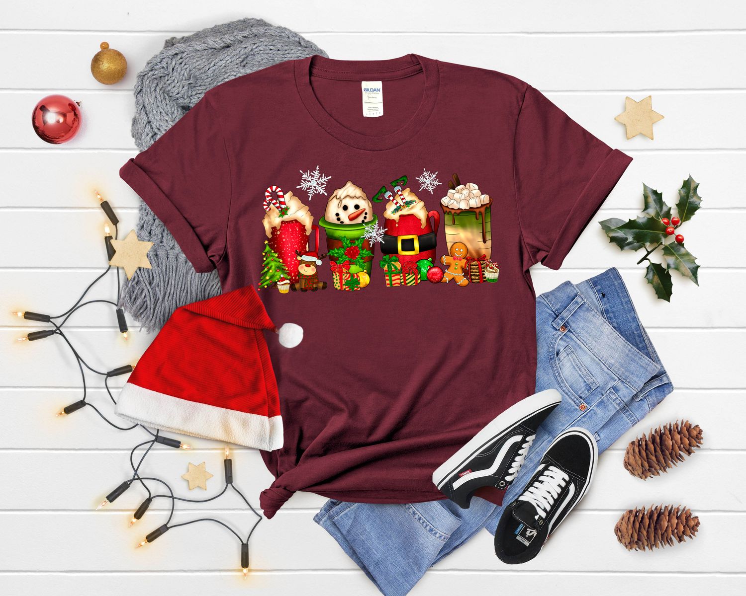Christmas Cups DTF Print