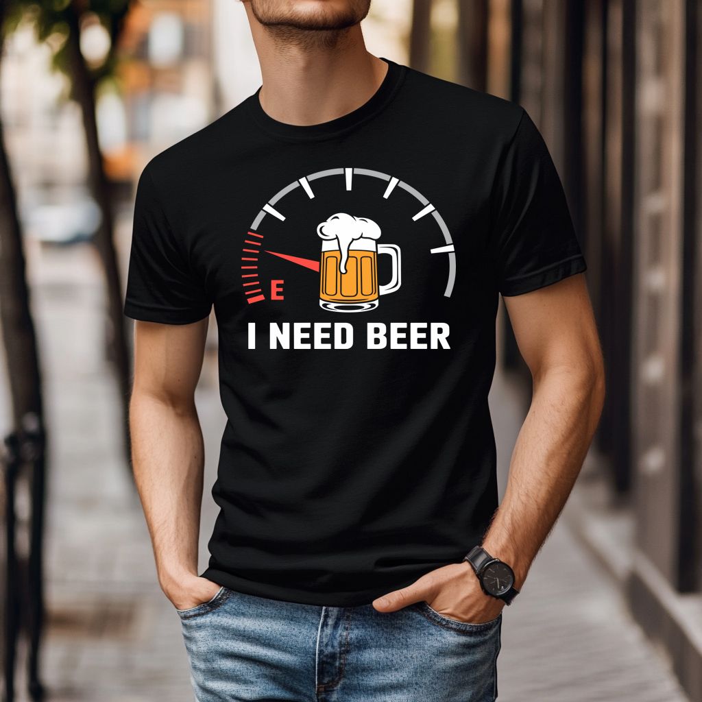 I Need Beer DTF Print