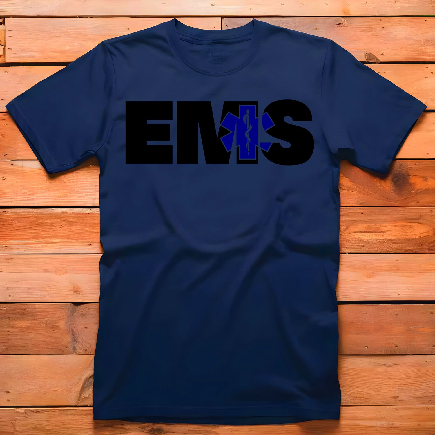 EMS Black With Emblem DTF Print