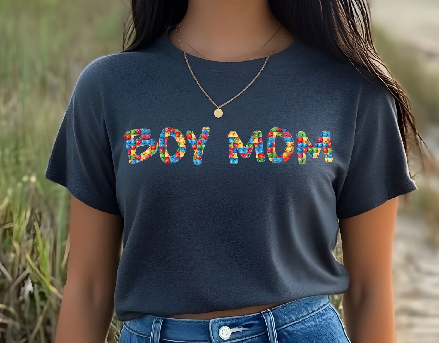 Boy Mom Lego DTF Print