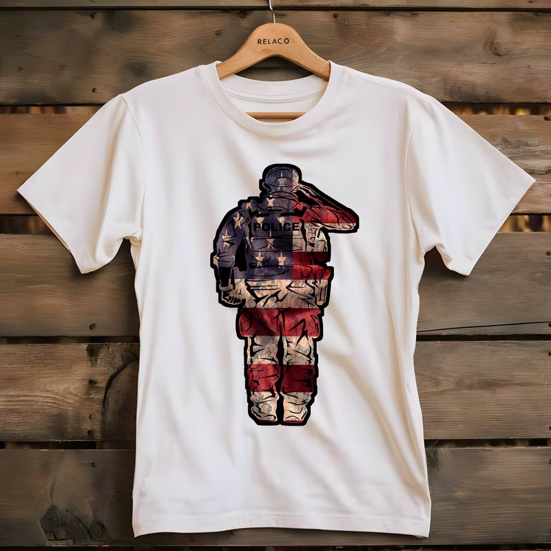 Patriotic Police Silohouette DTF Print