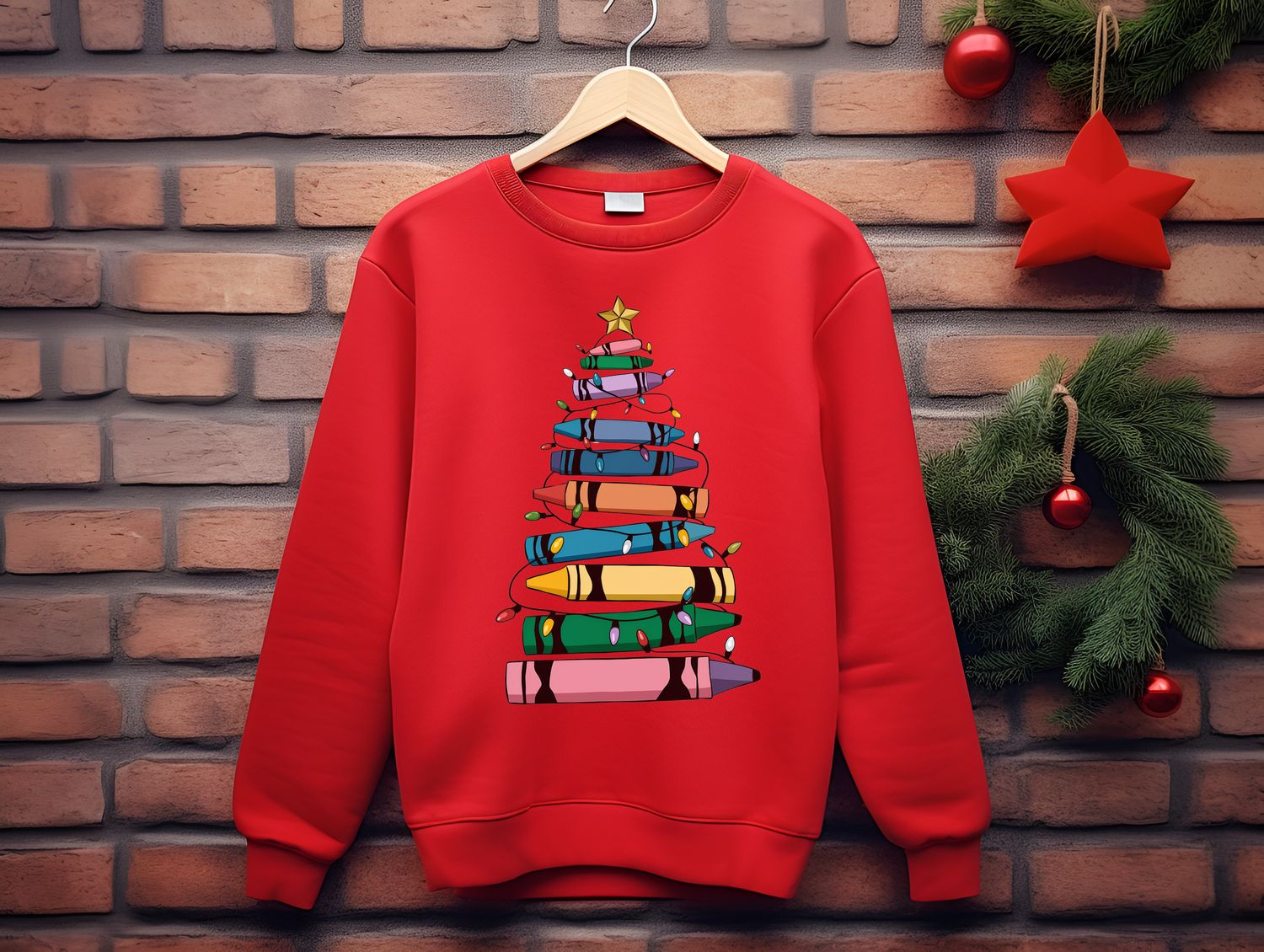 Crayon Tree DTF Print