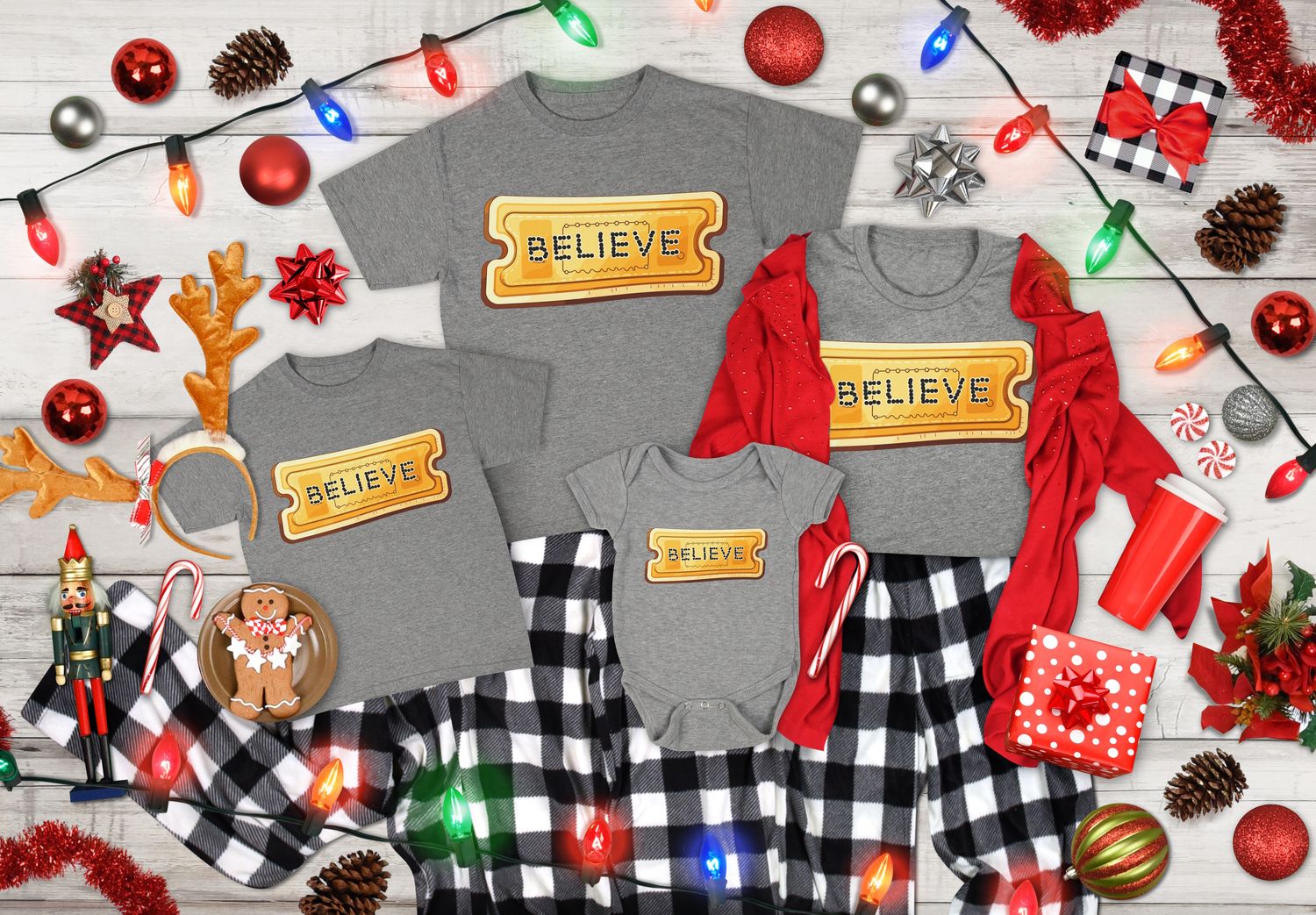 Believe Train Ticket DTF Print