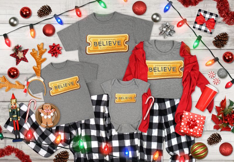 Believe Train Ticket DTF Print