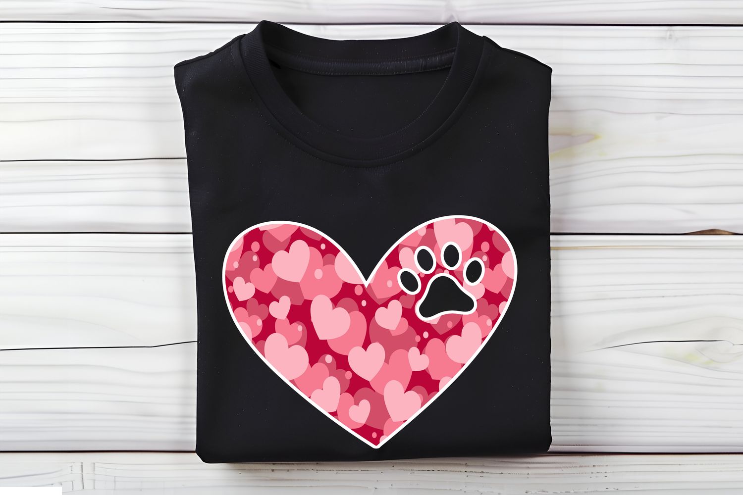 Heart Paw Print DTF Print