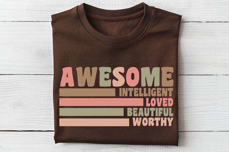 Awesome Intelligent Beautiful Worthy DTF Print