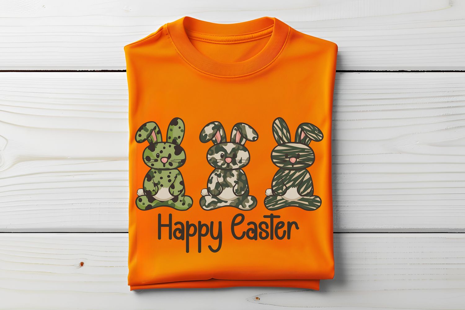 Camo Easter Bunnies DTF Print
