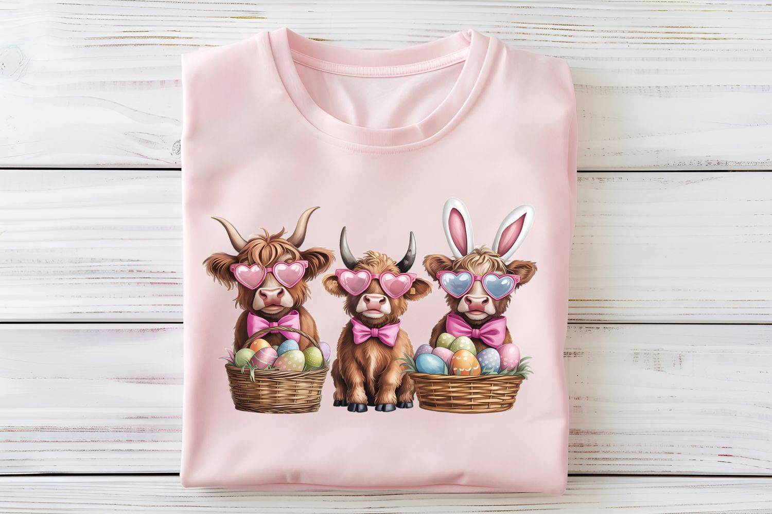 Easter Cows DTF Print