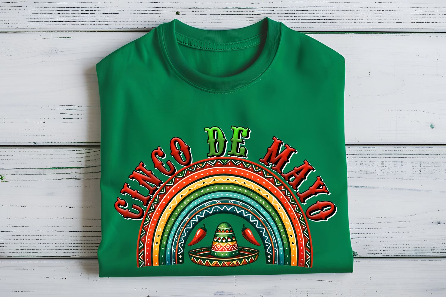 Cinco De Mayo Fiesta Rainbow DTF Print