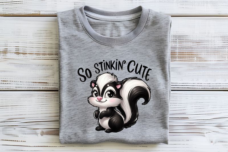 So Stinkin&#39; Cute Skunk Youth DTF Print