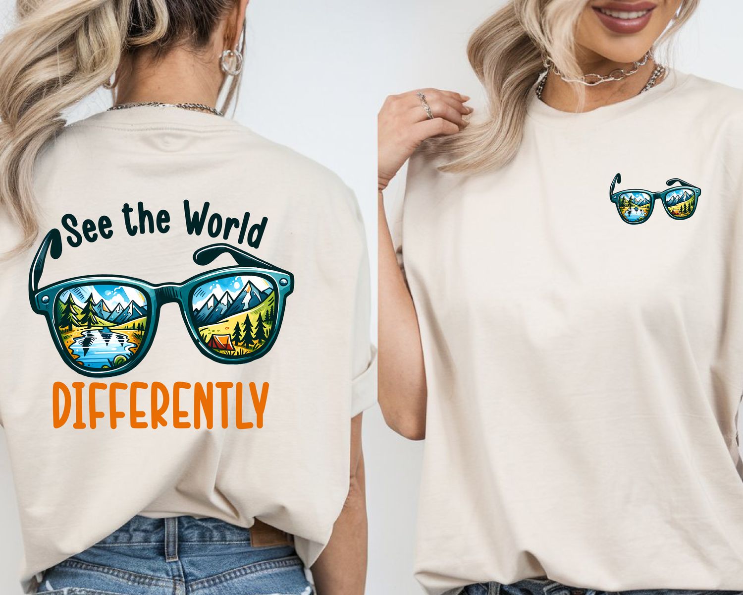 See The World Differently DTF Print