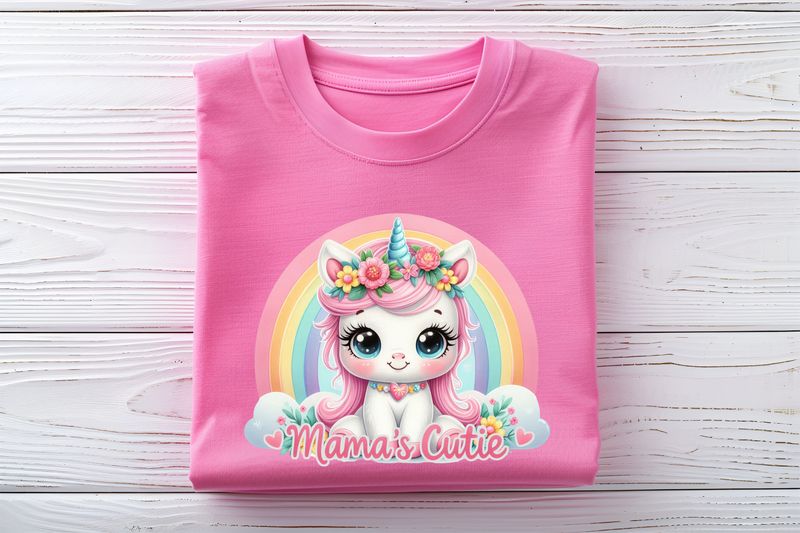 Mama&#39;s Cute Unicorn Youth DTF Print