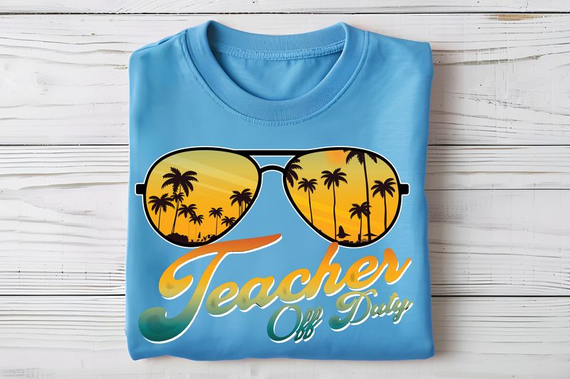 Teacher Off Duty Sunglasses Summer Vacation DTF Print