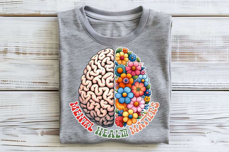 Mental Health Matters Floral Brain